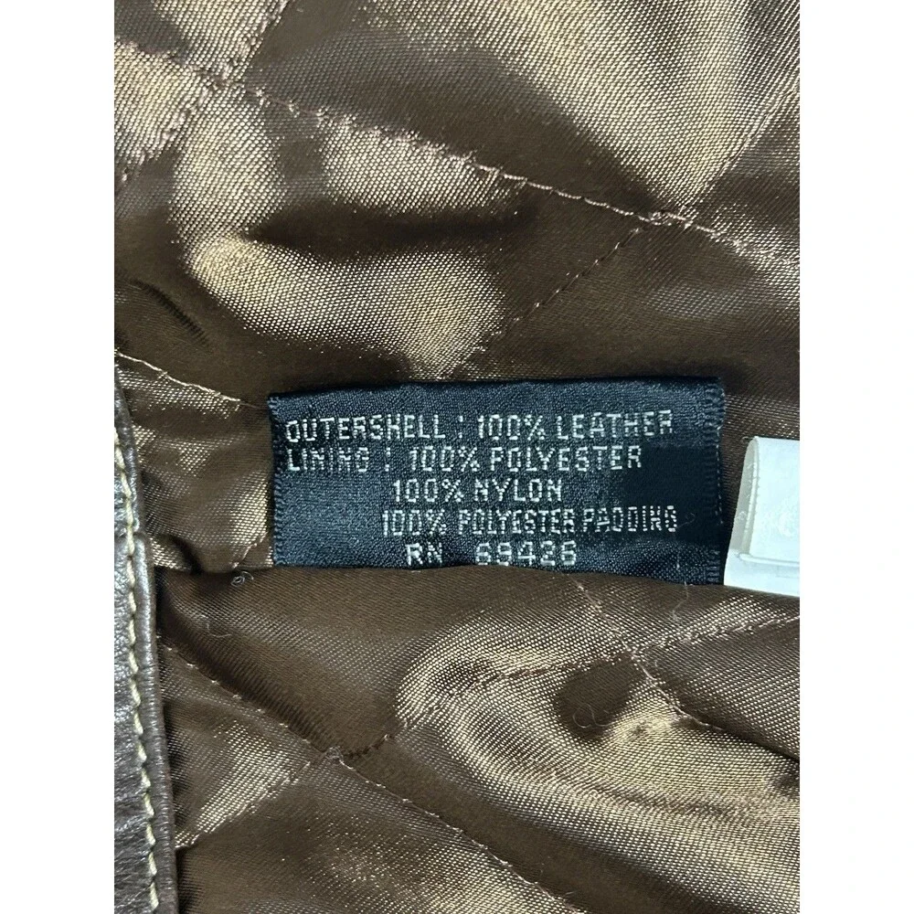 WILSONS LEATHER Size MEDIUM Womens Brown Jacket Lined Insulated motorcycle barn